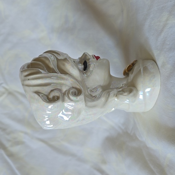 Vintage luster lady head vase Japan - Picture 5 of 12